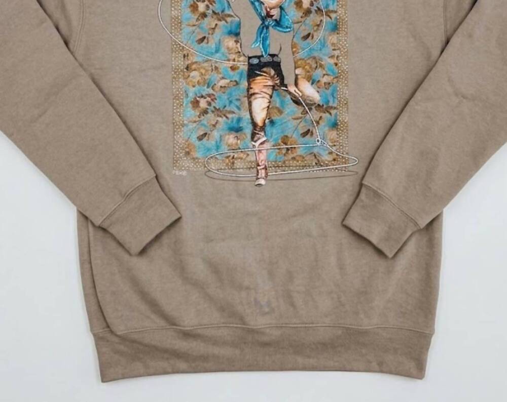 NEW XOXO unisex - roper fade away sweatshirt in beige multi
